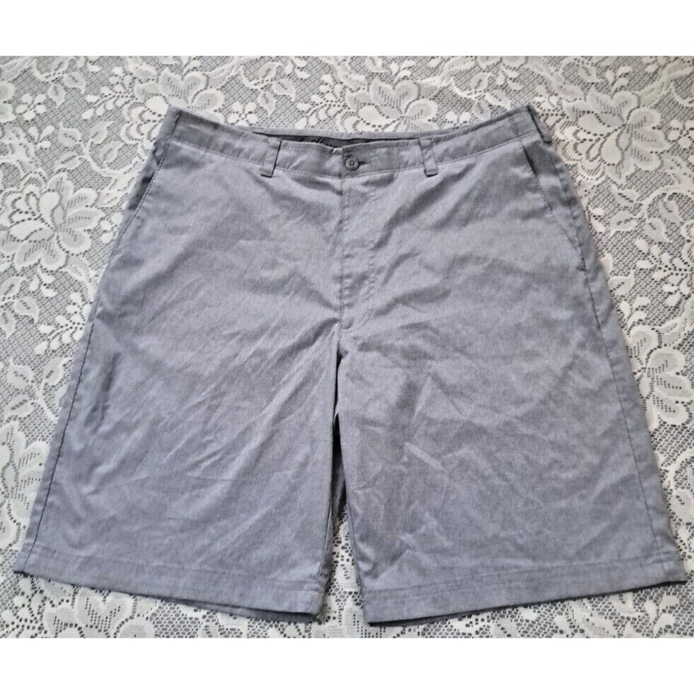 Ben Hogan Golf Shorts Mens 36 Gray Chino Lightweight Bermuda Comfort Waist